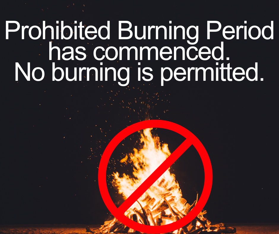 Prohibited Burning Period will commence 1 November 2024